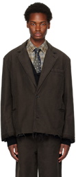 Doublet Brown Damaged Blazer