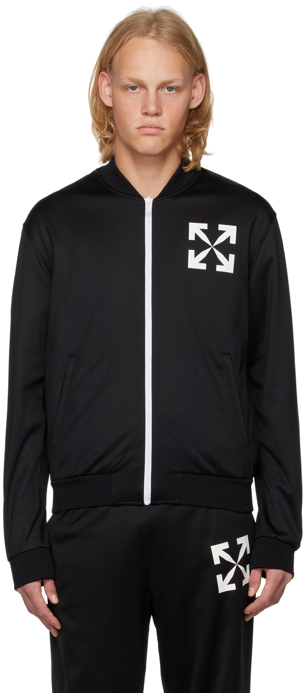 最安 Off-White Black Off-White Jacket Track Arrow ナイロンジャケット