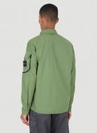 Compass Patch Overshirt Jacket in Green