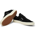 TOM FORD - Cambridge Leather-Trimmed Suede Sneakers - Black