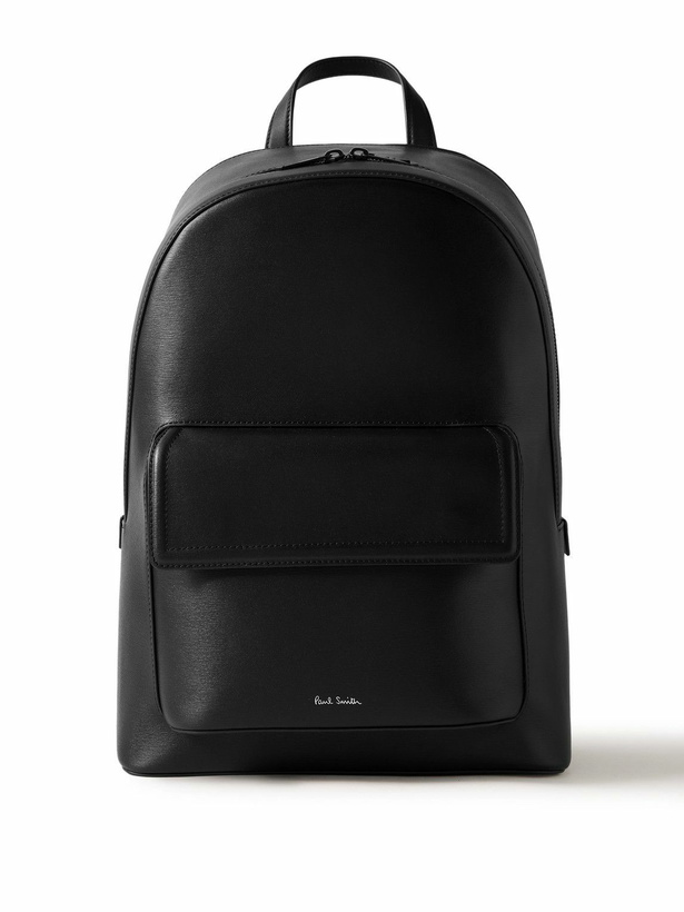 Photo: Paul Smith - Mesh-Panelled Textured-Leather Backpack