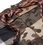 Burberry - Long-Length Camouflage-Print Shell Swim Shorts - Neutrals