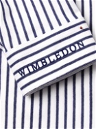 Polo Ralph Lauren - Logo-Embroidered Striped Cotton-Jersey Shirt - Blue