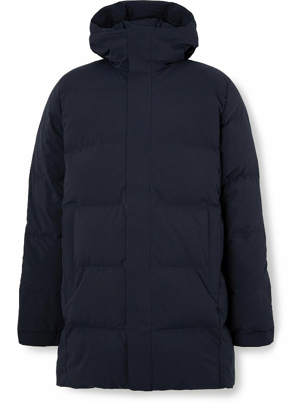 Photo: NN07 - Golf 8181 Quilted Shell Hooded Down Jacket - Blue