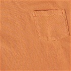 Velva Sheen Men's Pigment Dyed Pocket T-Shirt in Terracotta