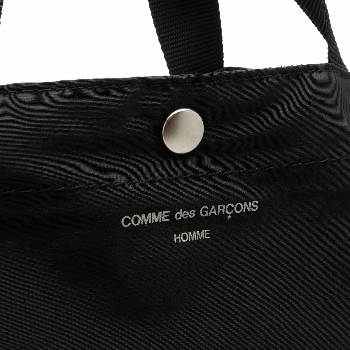Comme des Garçons Homme Men's 2-Way Logo Tote Bag in Black