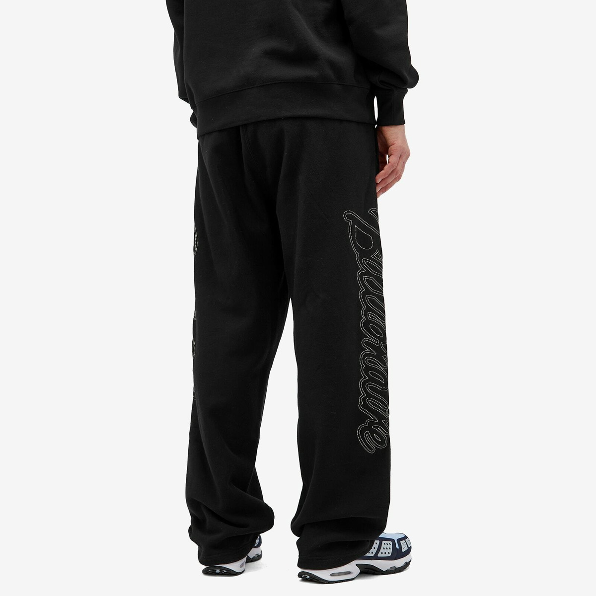 Billionaire Boys Club Men's Script Logo Chainstitch Wide Leg Sweat in Black