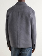 AMI PARIS - Brushed Wool and Cashmere-Blend Felt Blouson Jacket - Gray