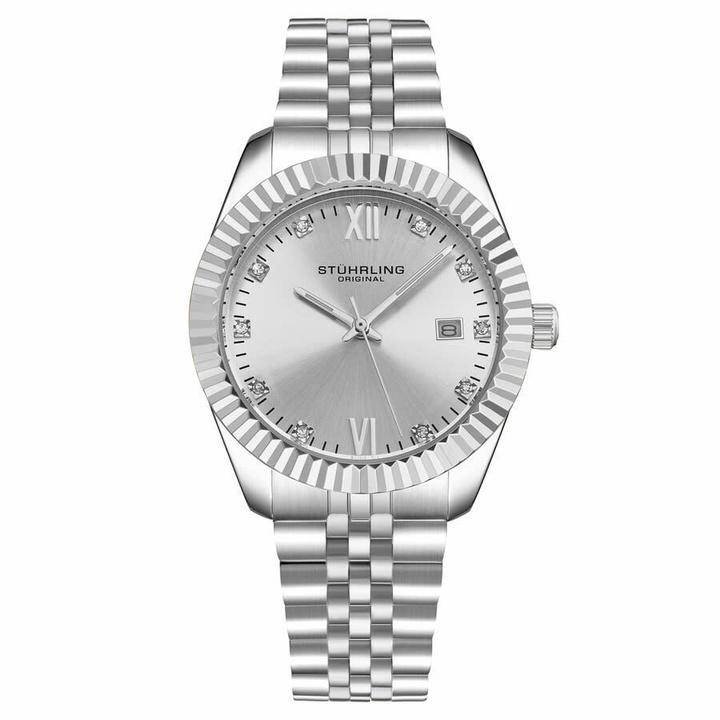 Photo: Stuhrling Original Symphony Quartz Silver Dial Ladies Watch M17180