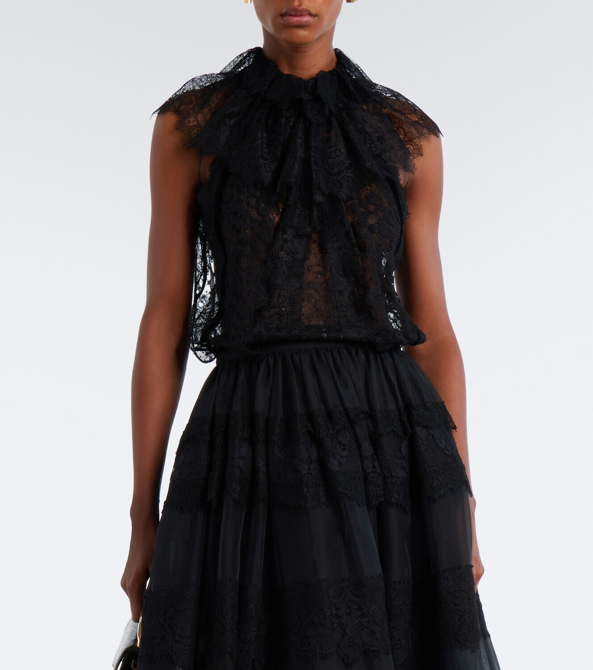 Elie Saab Sheer lace top