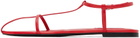 Jil Sander Red Flat Sandals