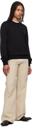 Dolce&Gabbana Black Branded Tag Jersey Sweatshirt