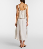Velvet Virginia linen midi skirt