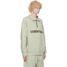 Essentials Green Mockneck Half-Zip Sweatshirt
