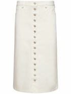 COURREGES - Multiflex Cotton Denim Midi Skirt