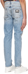 Dolce & Gabbana Blue Washed Jeans