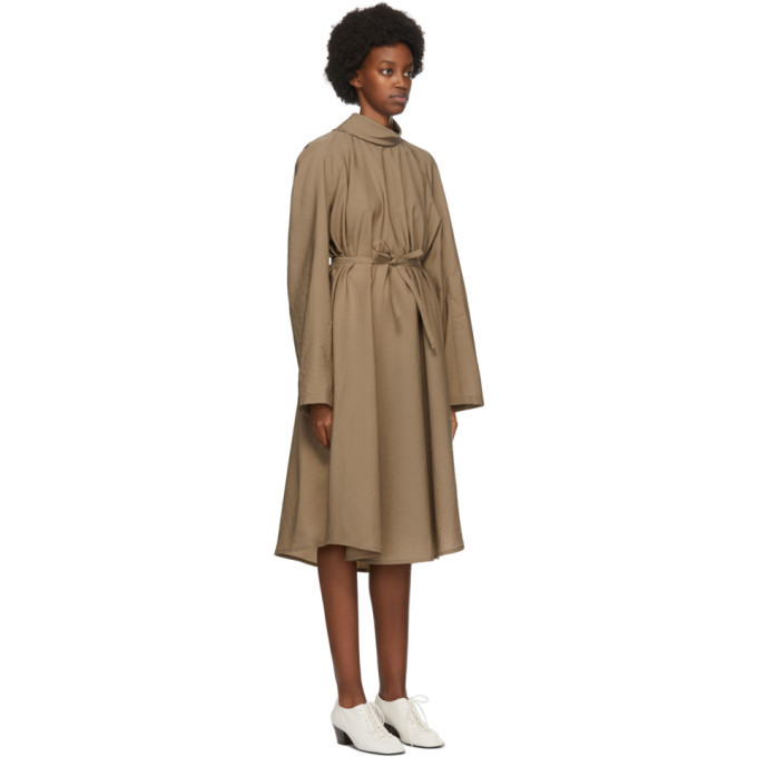Lemaire Brown Wool Glazed Blouse Dress Lemaire