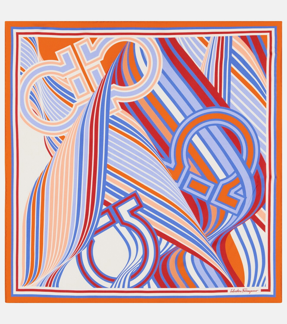 【関税&送料込】Ferragamo Scarfs MultiColour Salvatore Ferragamo Silk Scarf