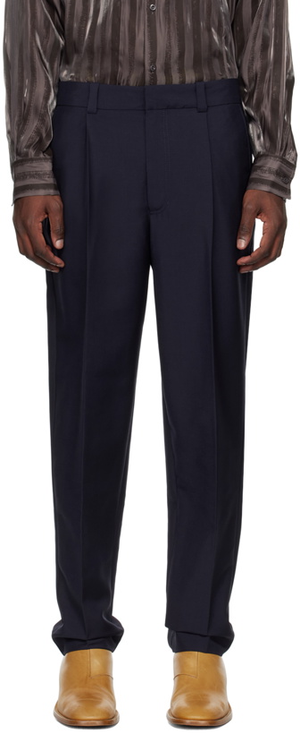 Photo: Acne Studios Navy Tailored Trousers
