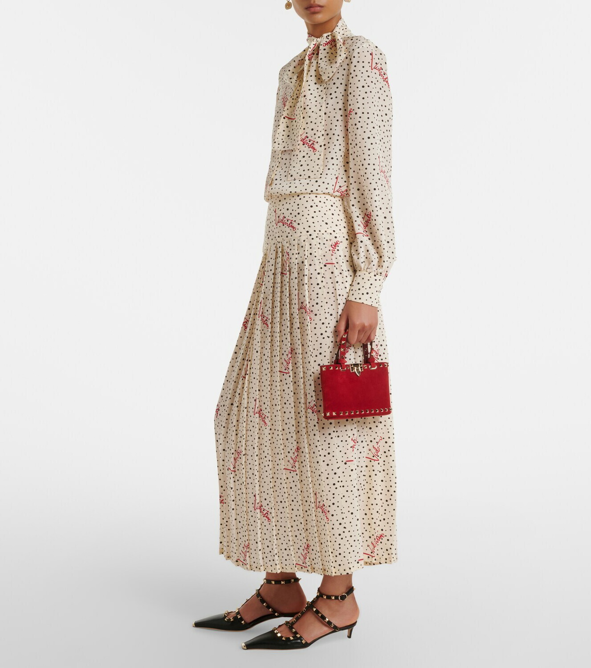 Valentino Garavani Rockstud Mini suede tote bag