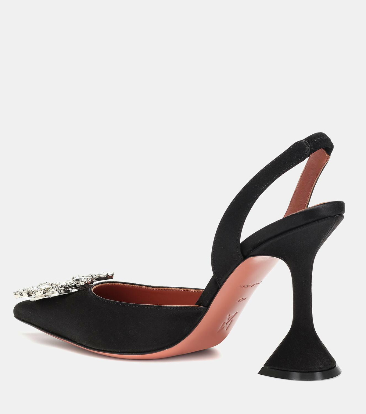 Amina Muaddi Begum satin slingback pumps