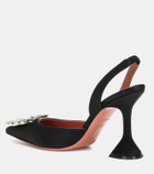 Amina Muaddi Begum satin slingback pumps