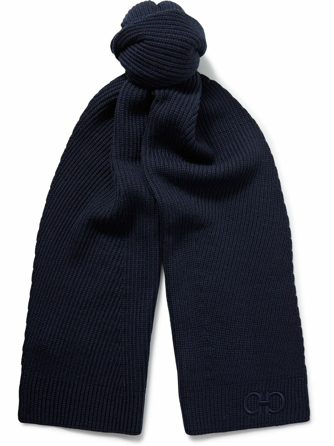 Salvatore Ferragamo Logo Velvet Zebra Print Scarf Black