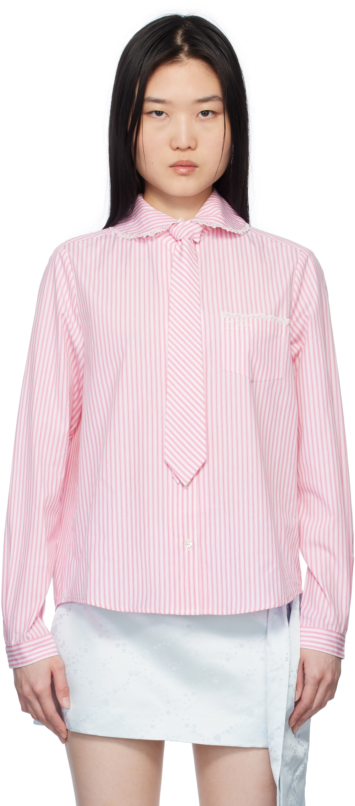 Sandy Liang Pink Cardiff Shirt Sandy Liang