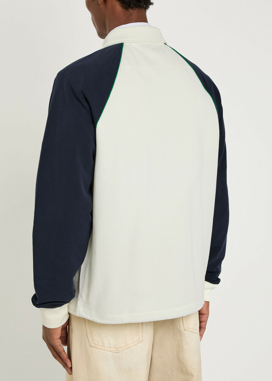 DRÔLE DE Monsieur La Veste Piqué Drôle Logo Cotton Jacket Off White