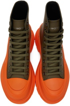Alexander McQueen SSENSE Exclusive Green & Orange Tread Slick High Sneakers