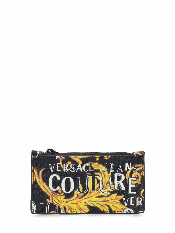 Photo: VERSACE JEANS COUTURE - Baroque Saffiano Leather Zip-up Wallet
