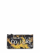 VERSACE JEANS COUTURE - Baroque Saffiano Leather Zip-up Wallet