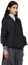 132 5. ISSEY MIYAKE Black Solid Jacket