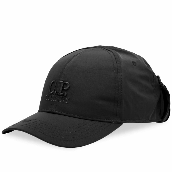 Photo: C.P. Company Men's Logo Goggle Cap in Black