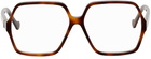 Loewe Tortoiseshell Thin Pentagon Glasses