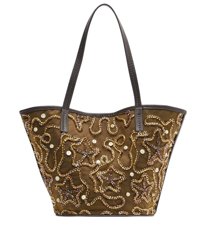 Photo: Staud Caro embellished canvas tote bag