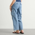 SUNDAYFRUITMARKET Women's Sun Denim Cargo Pants in Blue