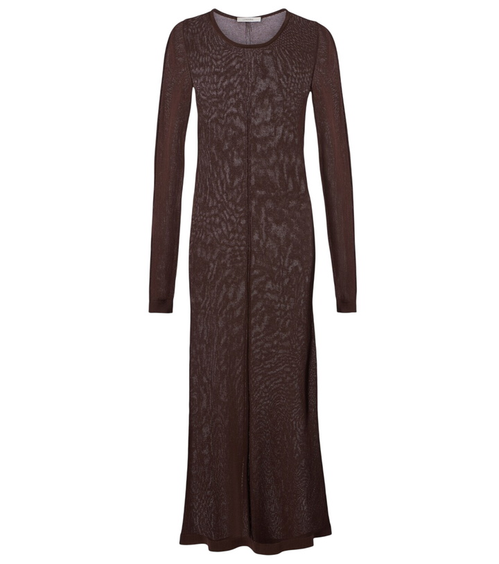slim fit dress slacks Lemaire Twisted Dress Dry Silk Cacao
