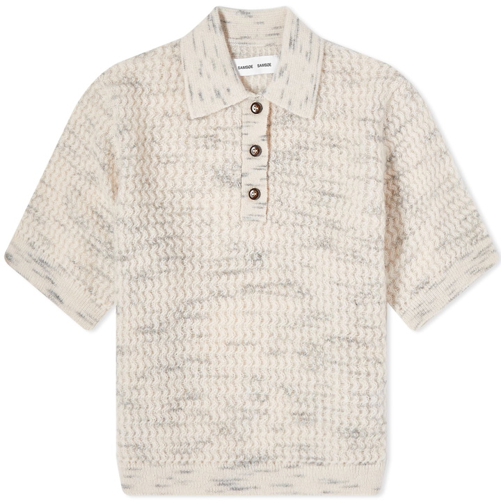 Photo: Samsøe Samsøe Women's Bri Knitted Polo Shirt Top in Rosewater