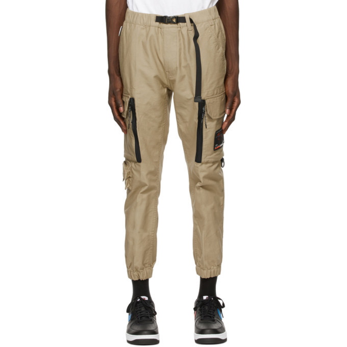 Photo: AAPE by A Bathing Ape Beige Logo Cargo Pants