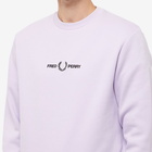 Fred Perry Authentic Men's Embroidered Sweat in Lilac Soul