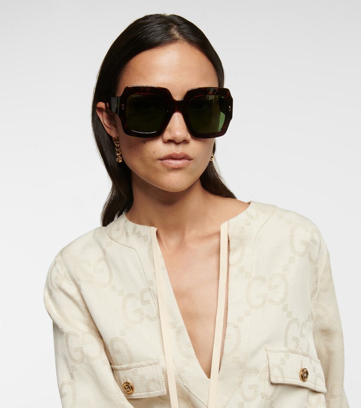 Gucci - Square tortoiseshell sunglasses Gucci