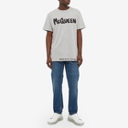 Alexander McQueen Men's Graffiti Logo T-Shirt in Palegrey/Mix