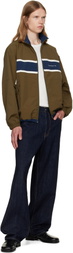 vowels Green Paneled Nylon Jacket
