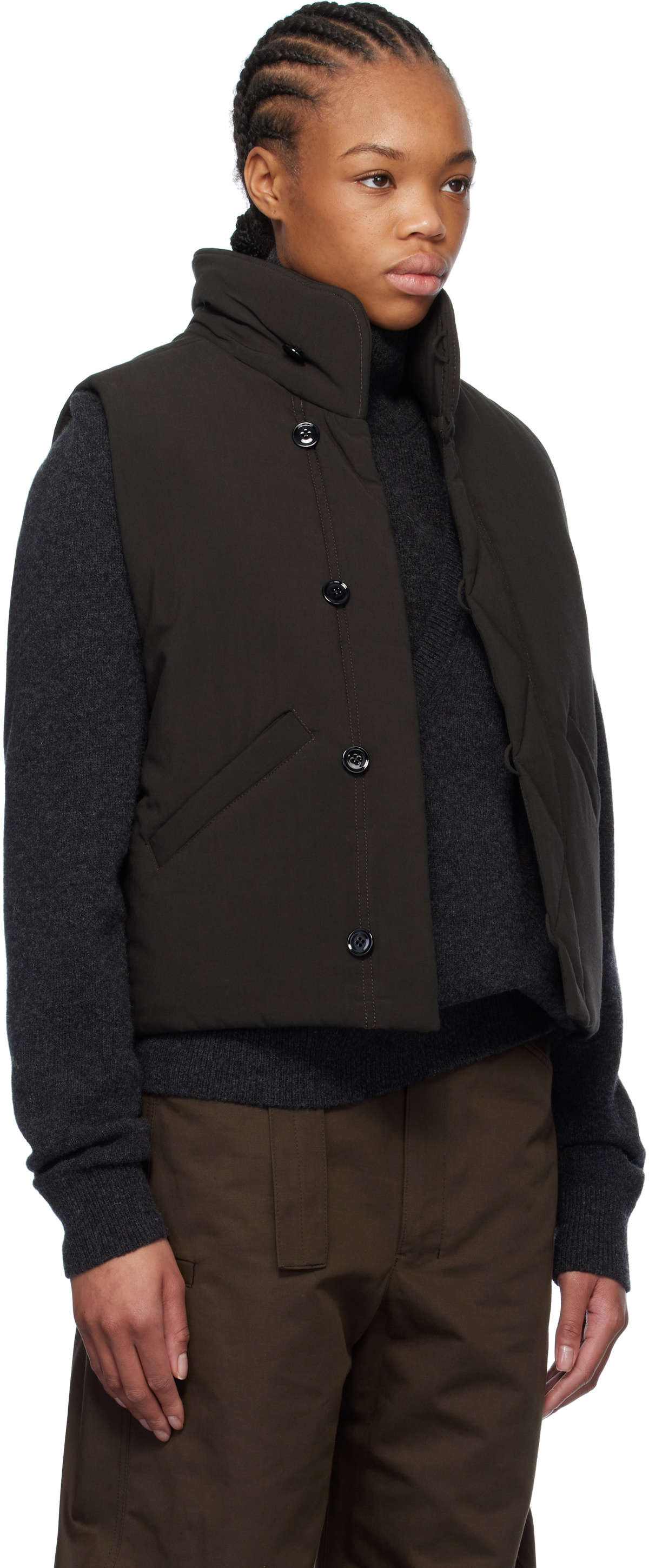 LEMAIRE Brown Wadded Vest Lemaire