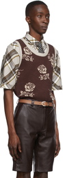 Ernest W. Baker Brown Cotton Vest