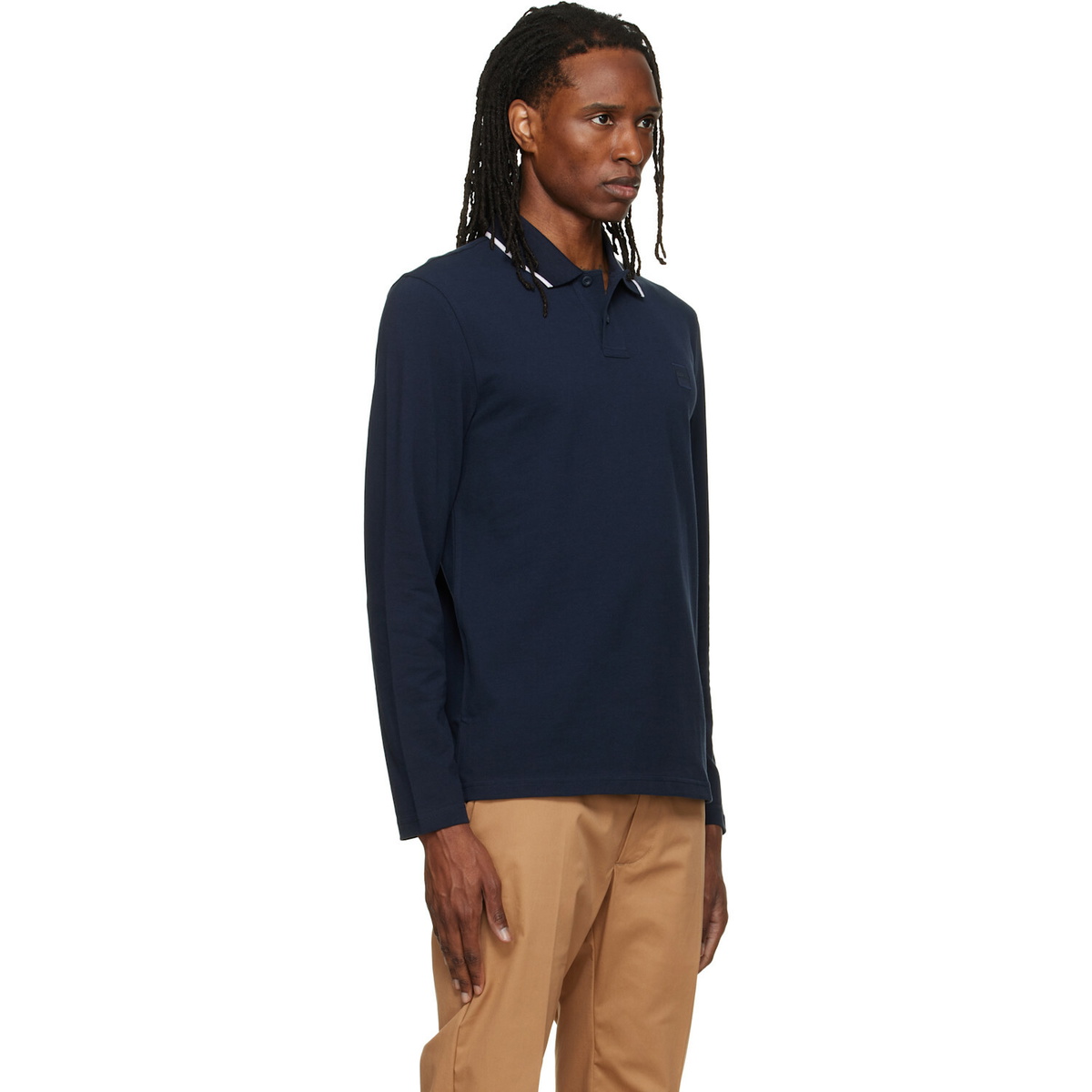 BOSS Navy Logo Patch Polo