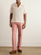 Séfr - Mate Open-Knit Cotton Polo Shirt - Neutrals