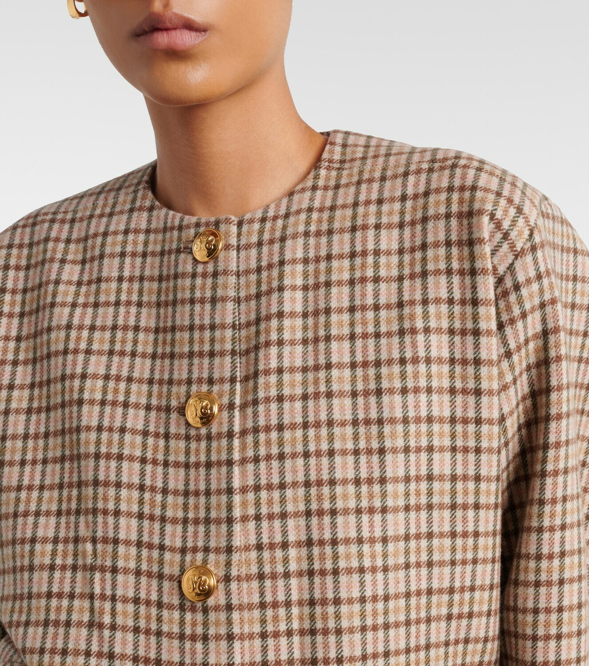 Blazé Milano Altai checked wool and cashmere jacket