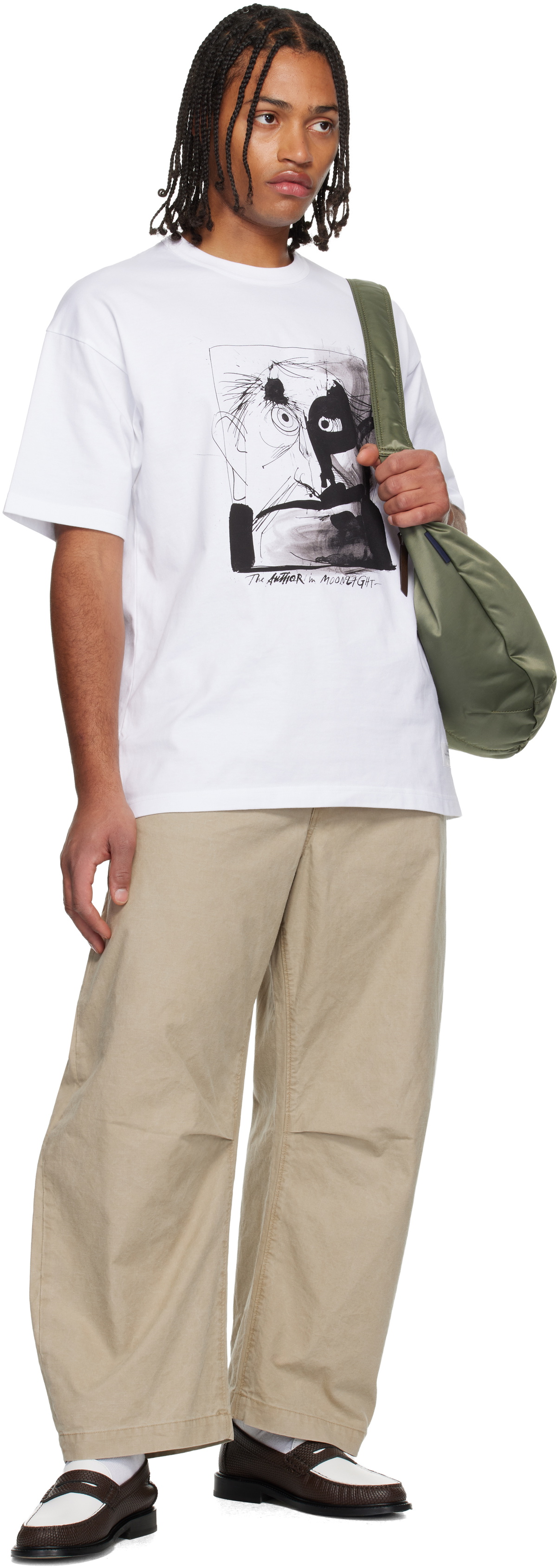 Comme des Garçons Homme Khaki Cotton Nylon Double Tweel Bag